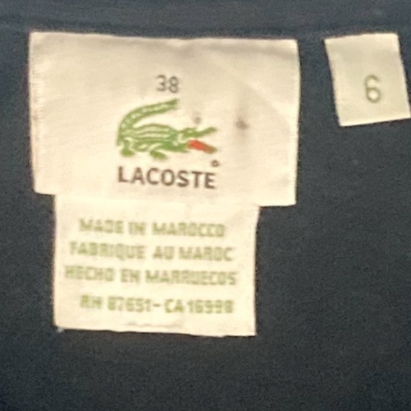 Lacoste Women’s Black Sleeveless Polo Shirt Dress Vintage Tennis Sportswear Sz 6 - Picture 6 of 6